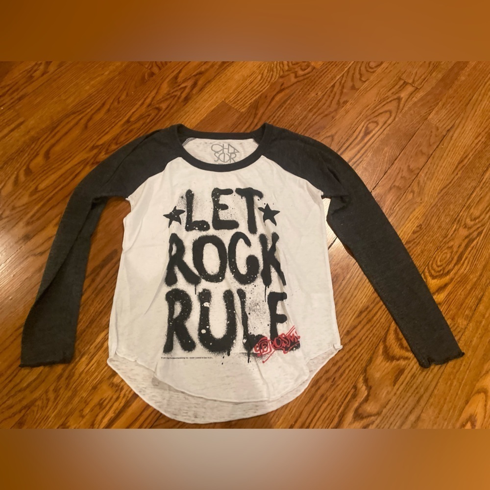 Chaser Grey and White Long Sleeve Top Size XS